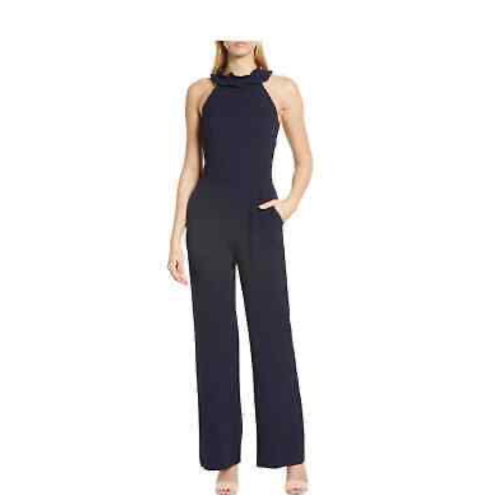 Harper Rose Ruffle Halter Neck Jumpsuit NWOT size 6
